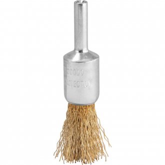 Escova de a�o latonado ondulado, tipo pincel, 16 mm, VONDER