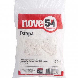 Estopa branca para polimento, embalagem com 150 g, NOVE54