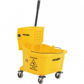 Carro balde pl�stico para limpeza, com espremedor, 32 litros, BEV 3200, VONDER