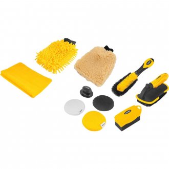 Kit para limpeza automotiva, com 10 pe�as, VONDER