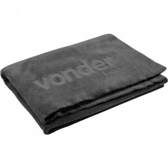 Toalha de Microfibra, 40 cm x 60 cm, 400 g/m� (gsm), preta, VONDER PLUS