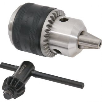 Mandril com chave, 3,0 mm - 16,0 mm, cone B16, profissional, VONDER