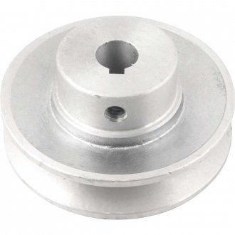 Polia de alum�nio 1 canal, perfil A, 80 mm com furo de 14 mm, VONDER