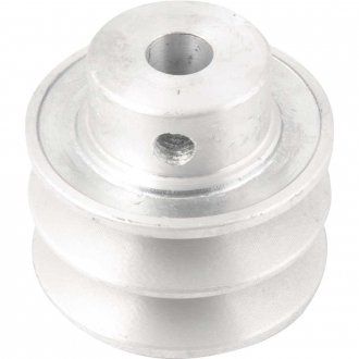 Polia de alum�nio 2 canais, perfil A, 60 mm com furo de 1/2