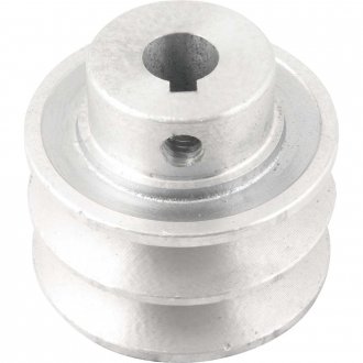 Polia de alum�nio 2 canais, perfil A, 60 mm com furo de 14 mm, VONDER