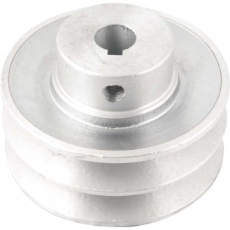 Polia de alum�nio 2 canais, perfil A, 80 mm com furo de 14 mm, VONDER