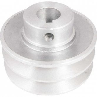 Polia de alum�nio 2 canais, perfil A, 80 mm com furo de 19 mm, VONDER
