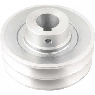 Polia de alum�nio 2 canais, perfil A, 100 mm com furo de 24 mm, VONDER