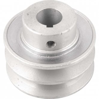 Polia de alum�nio 2 canais, perfil A, 70 mm com furo de 3/4