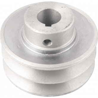 Polia de alum�nio 2 canais, perfil A, 80 mm com furo de 3/4