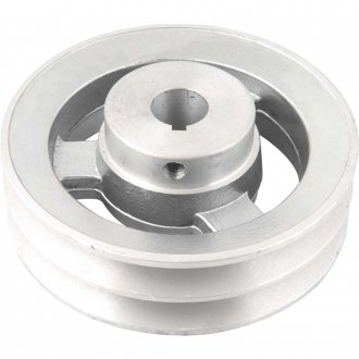 Polia de alum�nio 2 canais, perfil A, 120 mm com furo de 3/4