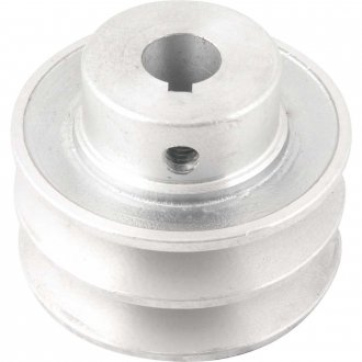 Polia de alum�nio 2 canais, perfil A, 70 mm com furo de 5/8