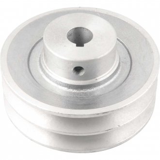 Polia de alum�nio 2 canais, perfil A, 100 mm com furo de 5/8