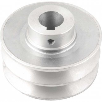 Polia de alum�nio 2 canais, perfil B, 100 mm com furo de 24 mm, VONDER