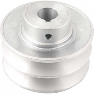 Polia de alum�nio 2 canais, perfil B, 90 mm com furo de 3/4