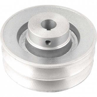 Polia de alum�nio 2 canais, perfil B, 120 mm com furo de 3/4