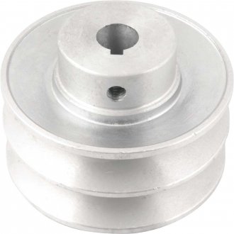 Polia de alum�nio 2 canais, perfil B, 90 mm com furo de 5/8