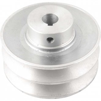 Polia de alum�nio 2 canais, perfil B, 100 mm com furo de 5/8