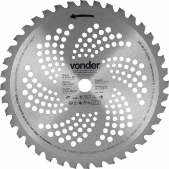 L�mina circular com v�dea, para ro�adeiras, 255 mm x 20 mm, 40 dentes, VONDER
