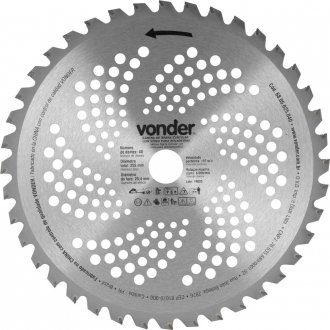L�mina circular com v�dea, para ro�adeiras, 255 mm x 25,4 mm, 40 dentes, VONDER