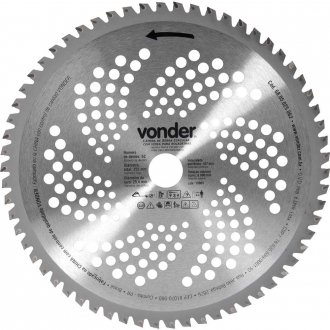 L�mina circular com v�dea, para ro�adeiras, 255 mm x 25,4 mm, 62 dentes, VONDER