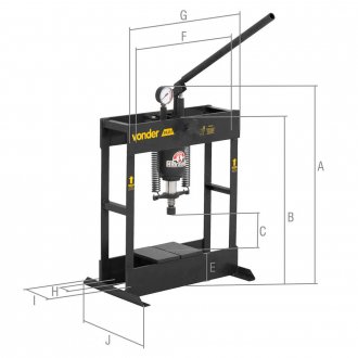 Prensa hidr�ulica, 10 toneladas, VONDER