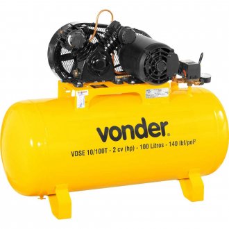 Compressor de ar VDSE 10/100T, 2,0 cv trif�sico, 220 V~/380 V~, VONDER