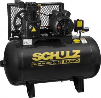 Compressor de ar CSL 10BR/100 L Bravo, 2 cv trif�sico, 220 V~/380 V~, 921.7851-0 (MTA) SCHULZ