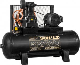 Compressor de ar CSL 30BR/250 L Bravo, 7,5 cv trif�sico, 220 V~/380 V~, 922.9274-0 (MTA) SCHULZ