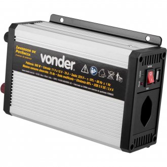 Inversor de pot�ncia 600 W, 12 V DC para 220 V~ VONDER