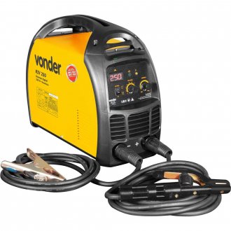 Inversor para solda com eletrodo e TIG, 250 A, RIV 250, display digital 220 V~, monof�sico, VONDER