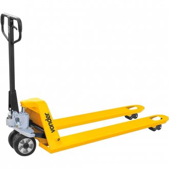 Paleteira hidr�ulica, 1,5 tonelada (1,5 tf), 1.800 mm x 685 mm, longa, roda dupla de nylon,PLV 156, VONDER
