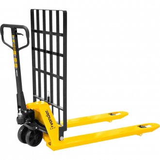 Paleteira hidr�ulica, 2,5 toneladas (2,5 tf), 1.220 mm x 685 mm, com grade, roda simples de nylon, PGN 256, VONDER