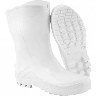 Bota de PVC branca, sem forro, cano m�dio, 44, Vulcaflex, MARLUVAS