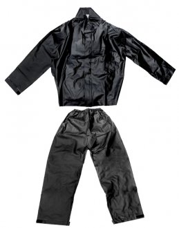 Conjunto PVC,  motoqueiro, GG, preto, BRASCAMP