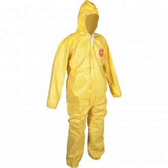 Macac�o de prote��o, com capuz, amarelo, tamanho G, TYCHEM, DUPONT