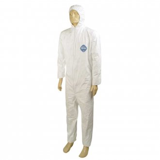 Macac�o de prote��o, com capuz, branco, tamanho G, TYVEK, DUPONT