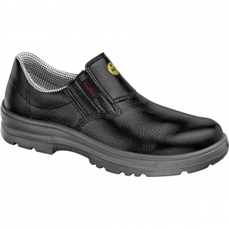 Sapato couro com el�stico, biqueira de composite, 45, solado poliuretano bidensidade antiestatico , SV62575 CONFORTO