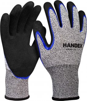 Luva resistente a corte, tamanho 9 (G), em polietileno/elastano/fibra de vidro/borracha nitr�lica, Hand Oil Cut, HX013, HANDEX