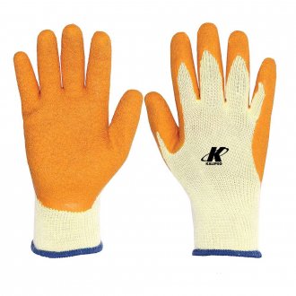 Luva algod�o, palma l�tex, laranja, M 8, ORANGEFLEX ,02.08.1.2, KALIPSO
