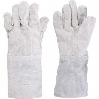 Luva de raspa 15 cm, sem refor�o, QUALITY KOUROS