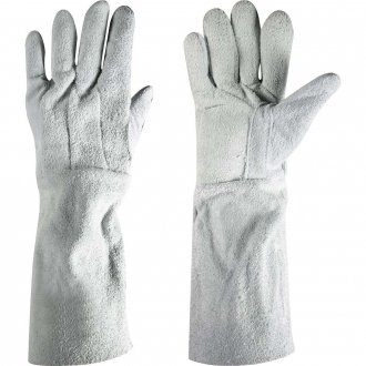 Luva de raspa 20 cm, com refor�o total, QUALITY KOUROS