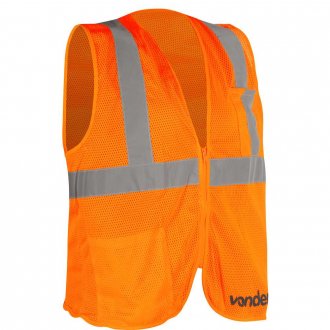 Colete refletivo tipo blus�o, com bolso e ziper, laranja, CV 105 VONDER