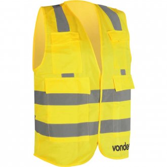 Colete refletivo tipo blus�o, com bolso, amarelo, CV 106 VONDER