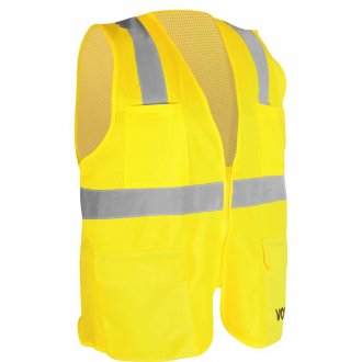 Colete refletivo tipo blus�o, com bolso e ziper, amarelo, CV 108 VONDER