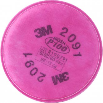 Filtro para respirador  s�rie 6000, P3 2091, para alta efici�ncia, HB 004211460, 3M