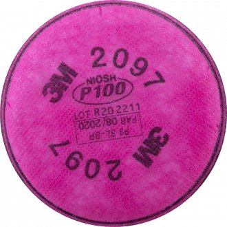 Filtro para respirador P3 2097  para baixas concentra��es de vapores org�nicos e ozonio, HB004237697 3M