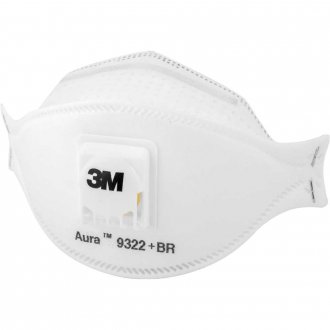 Respirador descart�vel com v�lvula, branco, 9322+BR, PFF-2, HB004384994 3M