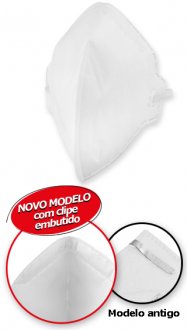 Respirador dobr�vel, semifacial, sem carv�o ativado, sem v�lvula, PFF1, RDV 2101, branco, VONDER