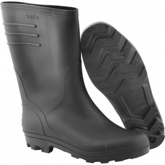 Bota de PVC preta, cano m�dio, sem forro, 39, VONDER